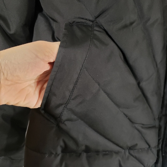 Black down insulated hooded zip winter puffer jacket - Picture 6 of 13